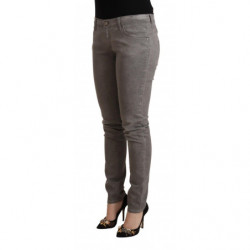 Jeans in denim push up skinny a vita bassa in cotone grigio - W29
