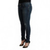 Jeans in denim slim fit a vita bassa lavati blu - W30
