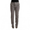 Pantaloni a vita alta dal taglio dritto in cotone grigio - W34