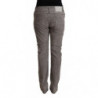 Pantaloni a vita alta dal taglio dritto in cotone grigio - W34