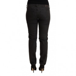 Jeans skinny in cotone denim nero a vita bassa - W29