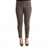 Pantaloni corti leggings elasticizzati vita media cotone grigio - I