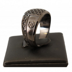 Anello da uomo in argento sterling 925 rodiato - EU66 - US12