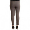 Pantaloni corti leggings elasticizzati vita media cotone grigio - I