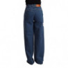 Jeans denim taglio stivale gamba larga vita alta cotone blu - W27