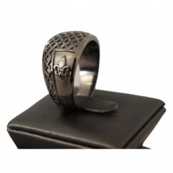 Anello da uomo in argento sterling 925 rodiato - EU66 - US12