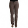 Jeans denim sulla gamba toppe iconiche vita bassa cotone marrone - W31