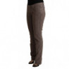 Jeans denim sulla gamba toppe iconiche vita bassa cotone marrone - W31