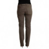 Jeans casual skinny a vita bassa in cotone marrone - W33