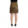 Gonna casual sopra il ginocchio a trapezio in oro nero - IT42-M