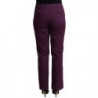 Pantaloni casual affusolati a vita alta viola - IT44-L