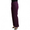 Pantaloni casual affusolati a vita alta viola - IT46-XL