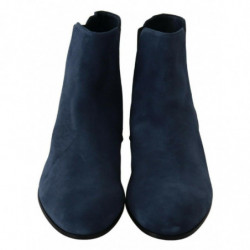 Scarpe stivali borchiati decorati pelle scamosciata blu - EU38.5/US8