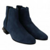 Scarpe stivali borchiati decorati pelle scamosciata blu - EU38.5/US8