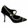 Scarpe dÃ©colletÃ© Mary Jane in velluto decorato nero - EU35/US4.5