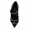 Scarpe dÃ©colletÃ© Mary Jane in velluto decorato nero - EU35/US4.5