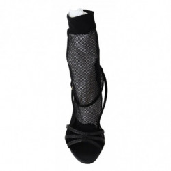 Sandali con stivaletti corti in pelle scamosciata neri - EU39.5/US9