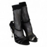 Sandali con stivaletti corti in pelle scamosciata neri - EU39.5/US9
