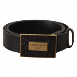 Cintura in pelle nera con...