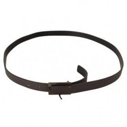 Cintura fibbia logo pelle marrone scuro - 100 CM / 40 INCHES