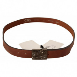 Cintura in vita con fibbia in metallo marrone - 100 CM / 40 INCHES