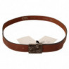 Cintura in vita con fibbia in metallo marrone - 100 CM / 40 INCHES