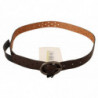 Cintura Cintura Marrone WX Con Fori Fibbia Argento - 85 CM / 34 INCHES
