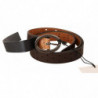 Cintura Cintura Marrone WX Con Fori Fibbia Argento - 85 CM / 34 INCHES