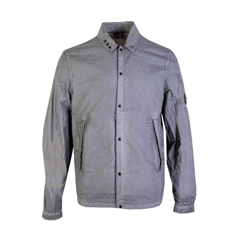 Camicia over nera CP Company in tessuto tecnico - L
