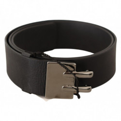 Cintura in pelle nera con...