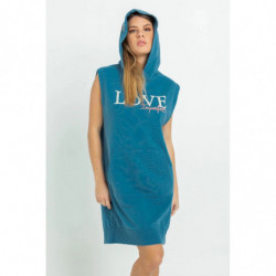 Abito in cotone blu - S