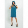 Abito in cotone blu - L