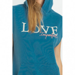 Abito in cotone blu - L