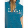 Abito in cotone blu - L