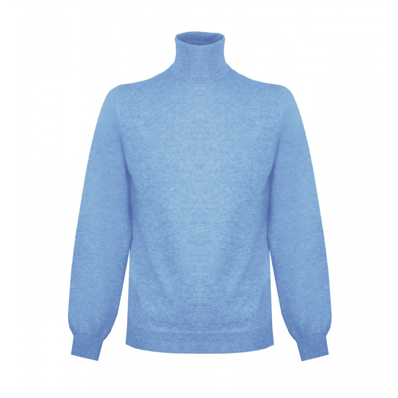 Maglione in cashmere azzurro - XXL