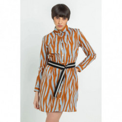 Abito in cotone marrone - XS