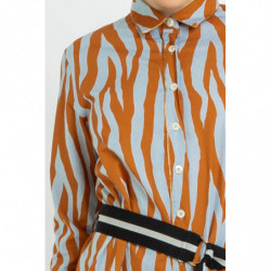 Abito in cotone marrone - XS