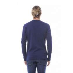 Maglietta in cotone blu - L