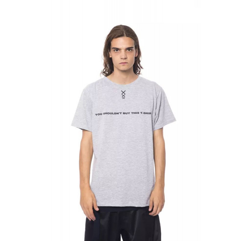 T-shirt in cotone grigio - M
