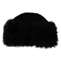 Cappello da donna in pelliccia di cashmere nero - 57 CM-S