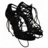 Sandali tacco spillo cinturino pelle scamosciata nera - EU36.5/US6