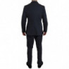 Abito due pezzi in cotone blu a 3 bottoni in tinta unita - IT50 - L