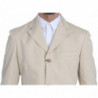 Abito due pezzi in cotone beige a 3 bottoni in tinta unita - IT46 - S