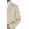 Abito due pezzi in cotone beige a 3 bottoni in tinta unita - IT46 - S