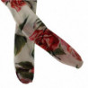 Collant in nylon con calze bianche con stampa floreale - S