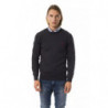Maglione in lana merino grigia - XXL