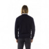 Maglione in lana merino blu - S