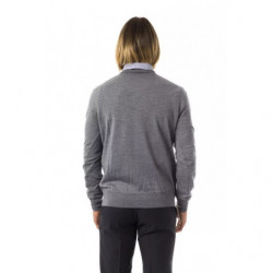 Maglione in lana merino grigia - XL