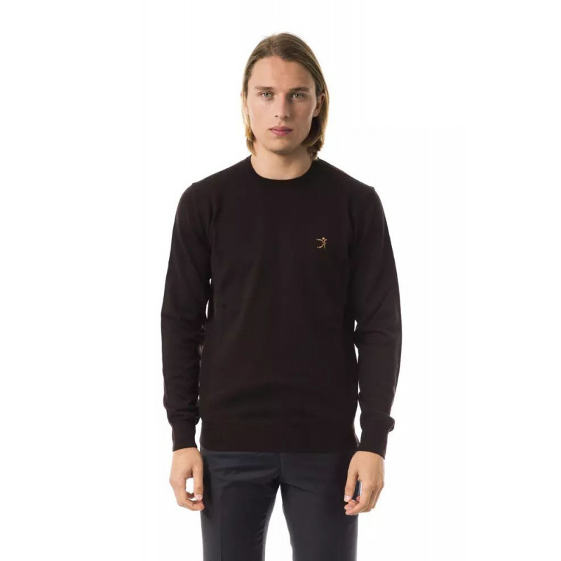 Maglione in lana merino marrone - L