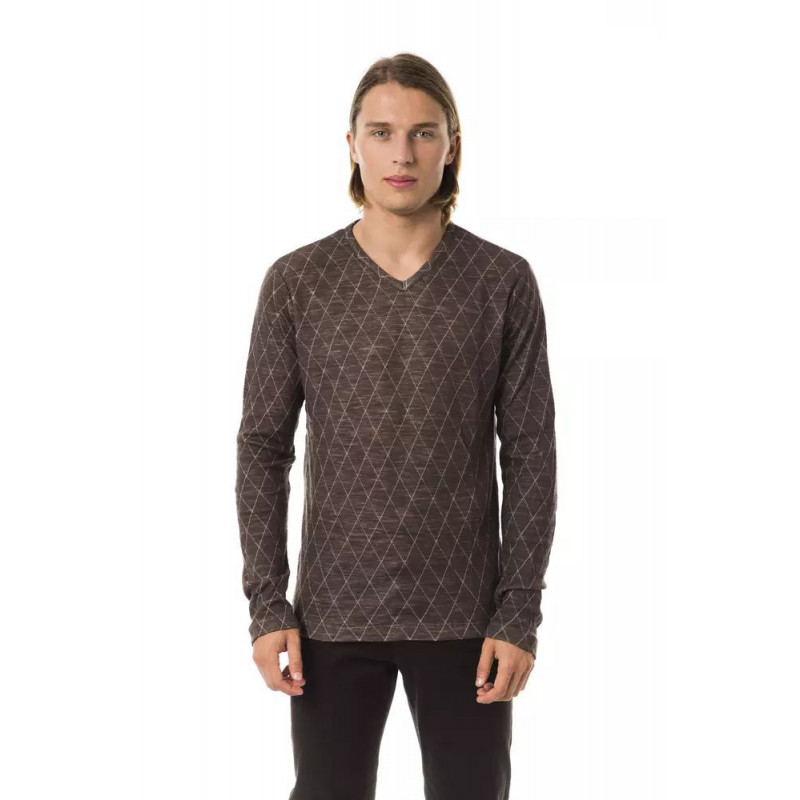 Maglione in cotone marrone - S
